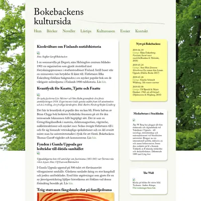bokebackenskultursida.se startsida 2019