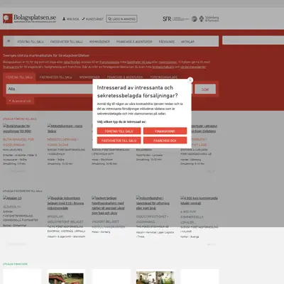 bolagsplatsen.se startsida 2018