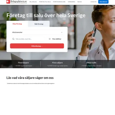 bolagsplatsen.se startsida 2026