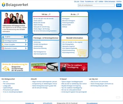 Nytt från Bolagsverket startsida 2014