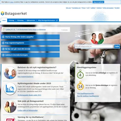 Nytt från Bolagsverket startsida 2016