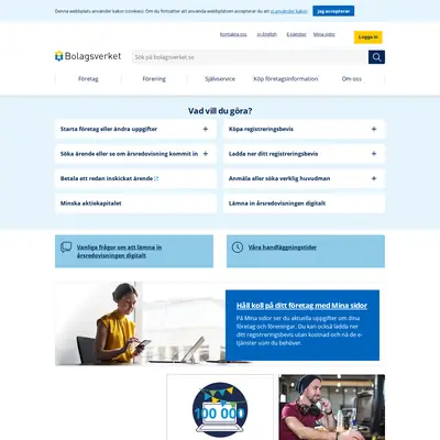 Nytt från Bolagsverket startsida 2021