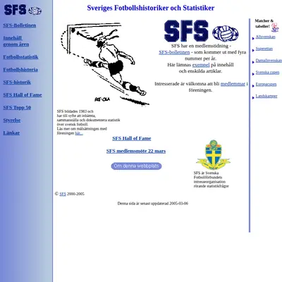 SFS - Bolletinen startsida 2006