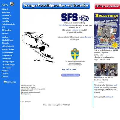 SFS - Bolletinen startsida 2012