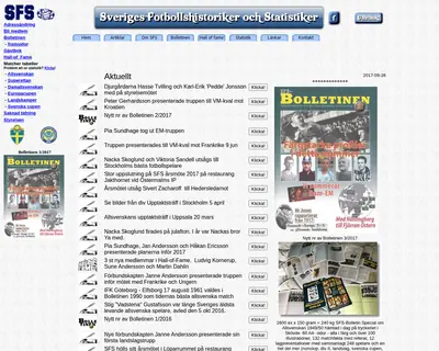 SFS - Bolletinen startsida 2018