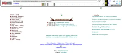 Bollnäs Nytt startsida 2002
