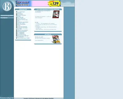 bonniershop.nu startsida 2007