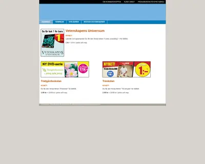 bonniershop.nu startsida 2010