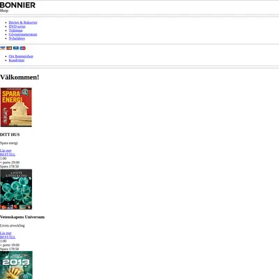 bonniershop.nu startsida 2014
