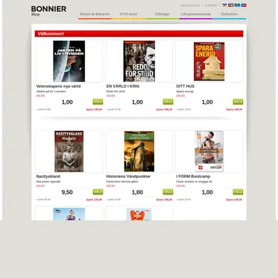 bonniershop.nu startsida 2017