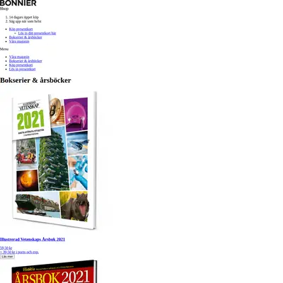 bonniershop.nu startsida 2022