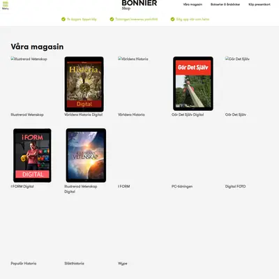 bonniershop.nu startsida 2025