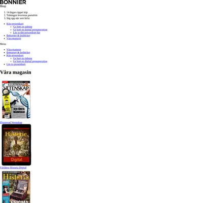 bonniershop.nu startsida 2026
