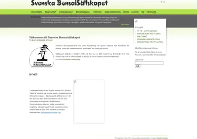 BonsaiBladet startsida 2010