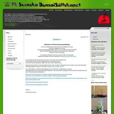BonsaiBladet startsida 2014