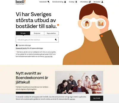 booli.se startsida 2021