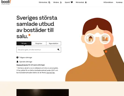 booli.se startsida 2022