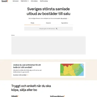 booli.se startsida 2025