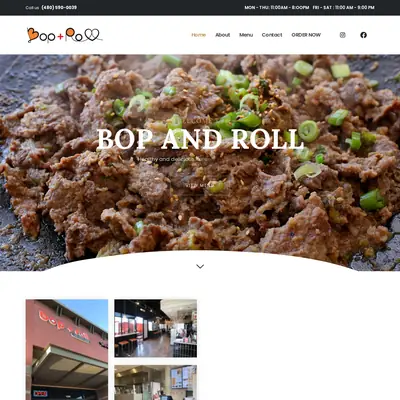 Bop´n´Roll startsida 2025