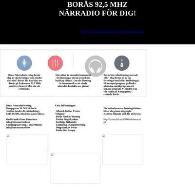 Borås närradio startsida 2026