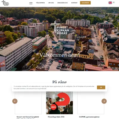 Gudstjänster från Pingstkyrkan i Borås startsida 2026