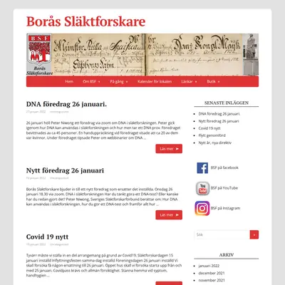 Borås Släktblad startsida 2022