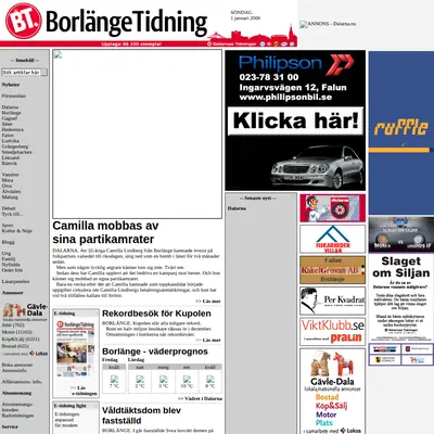 Borlänge Tidning startsida 2006