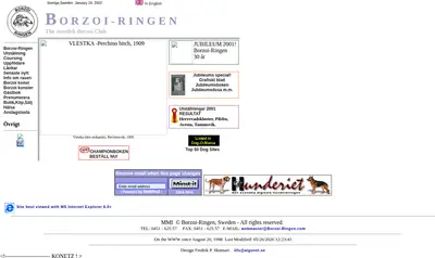 Borzoi startsida 2002