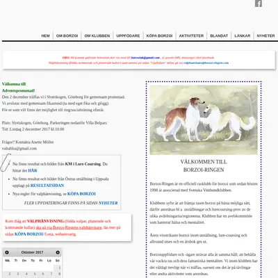 Borzoi startsida 2017