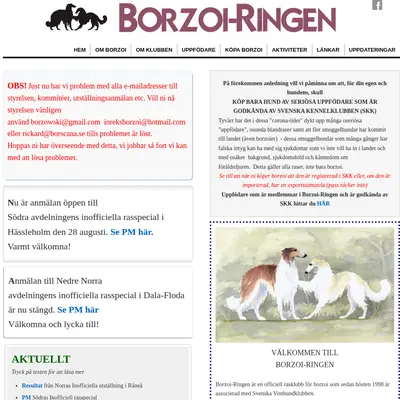 Borzoi startsida 2021