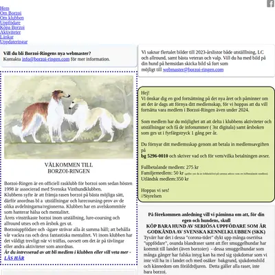 Borzoi startsida 2024