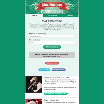 bossan.musikhjalpen.se startsida 2013