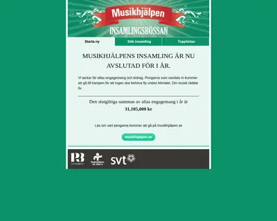 bossan.musikhjalpen.se startsida 2016