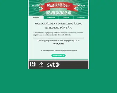 bossan.musikhjalpen.se startsida 2018