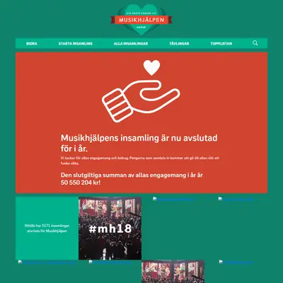 bossan.musikhjalpen.se startsida 2019