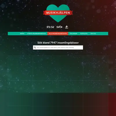 bossan.musikhjalpen.se startsida 2025