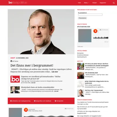 http://www.bostadspolitik.se startsida 2021