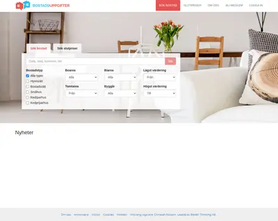 www.bostadsuppgifter.se startsida 2025