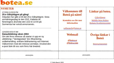 Botebladet startsida 2004