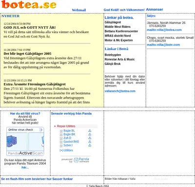 Botebladet startsida 2005