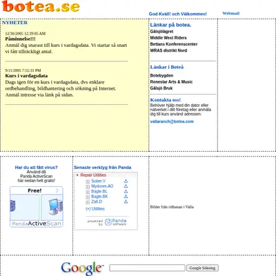 Botebladet startsida 2006