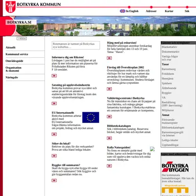 Botkyrka Tidning startsida 2002