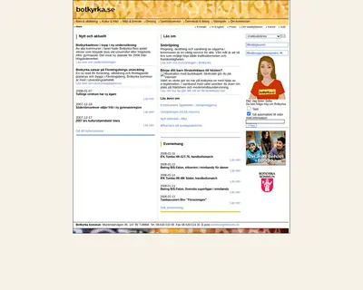 Botkyrka Tidning startsida 2008