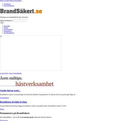 BrandSäkert startsida 2011