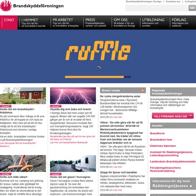 https://www.brandskyddsforeningen.se startsida 2010