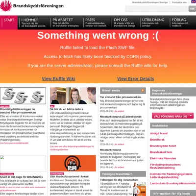https://www.brandskyddsforeningen.se startsida 2011