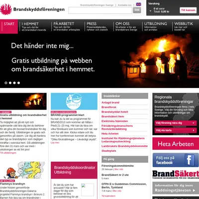 https://www.brandskyddsforeningen.se startsida 2013