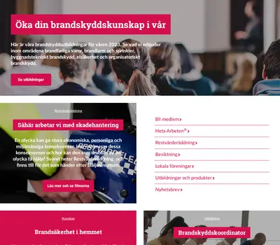 https://www.brandskyddsforeningen.se startsida 2023