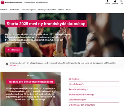 https://www.brandskyddsforeningen.se startsida 2025