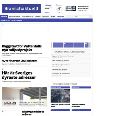 Branschaktuellt startsida 2015